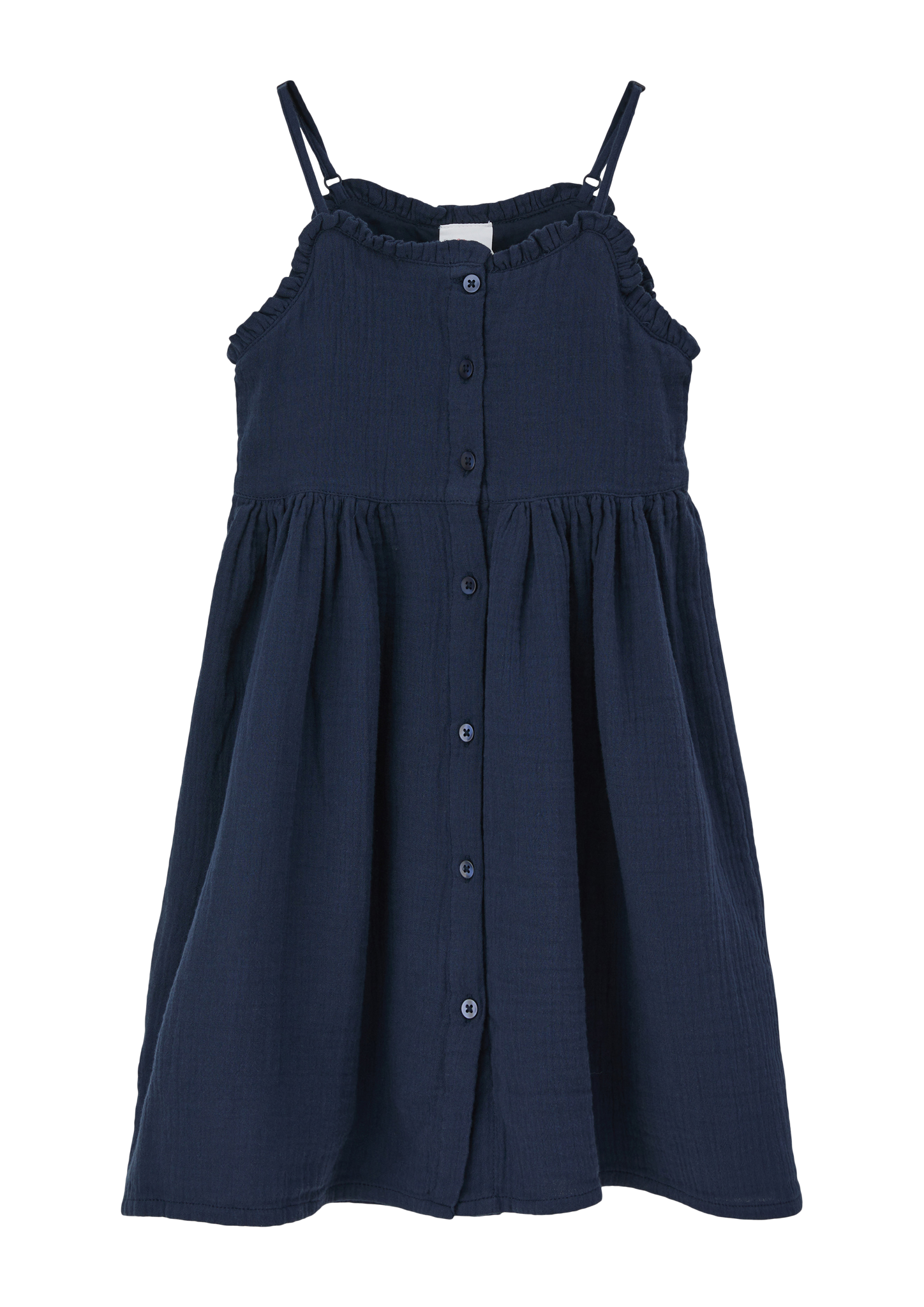 s.Oliver - Kleid mit Rüschen, Damen, blau von s.Oliver