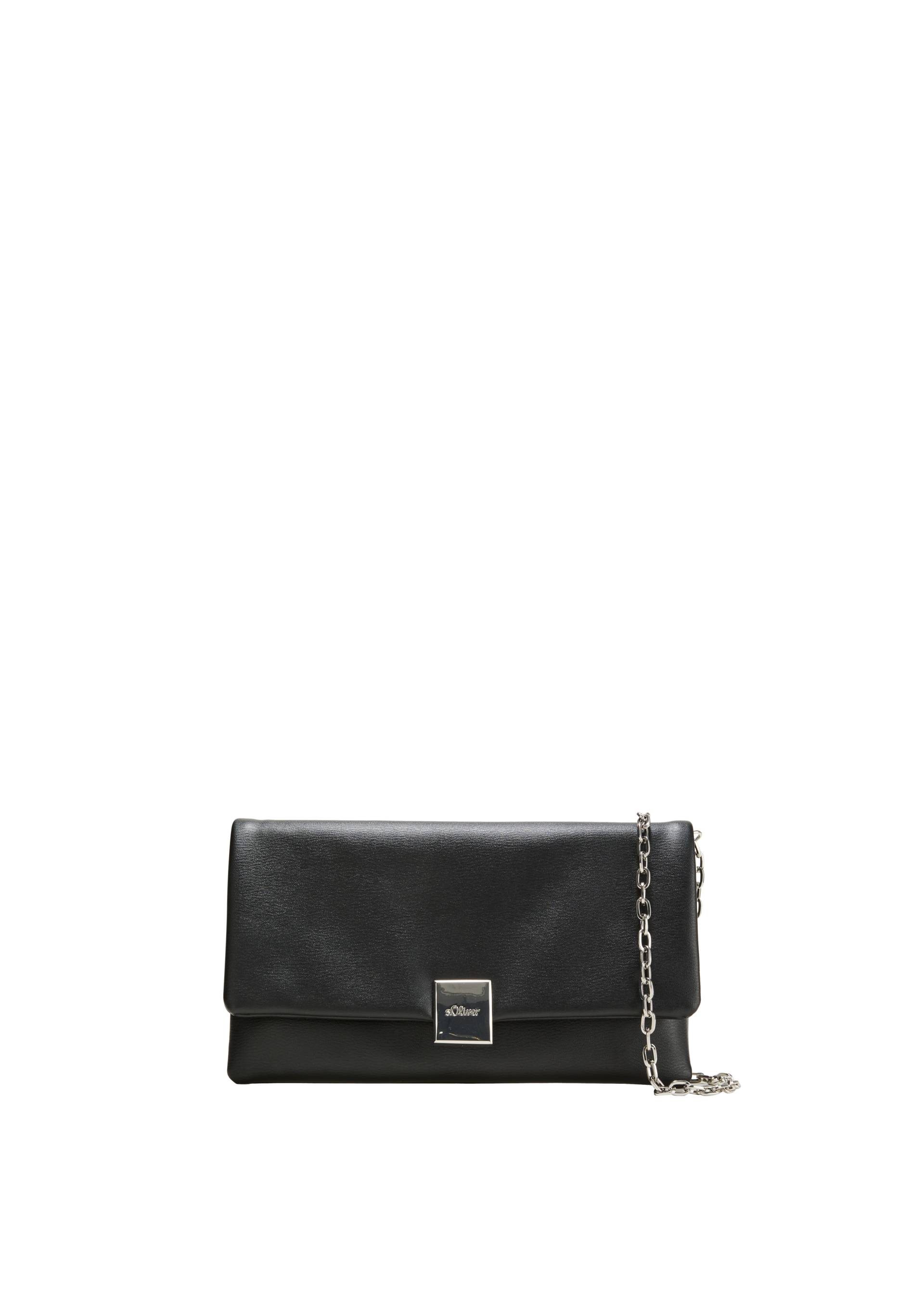 s.Oliver - Kleine Clutch in Leder-Optik, Damen, schwarz von s.Oliver