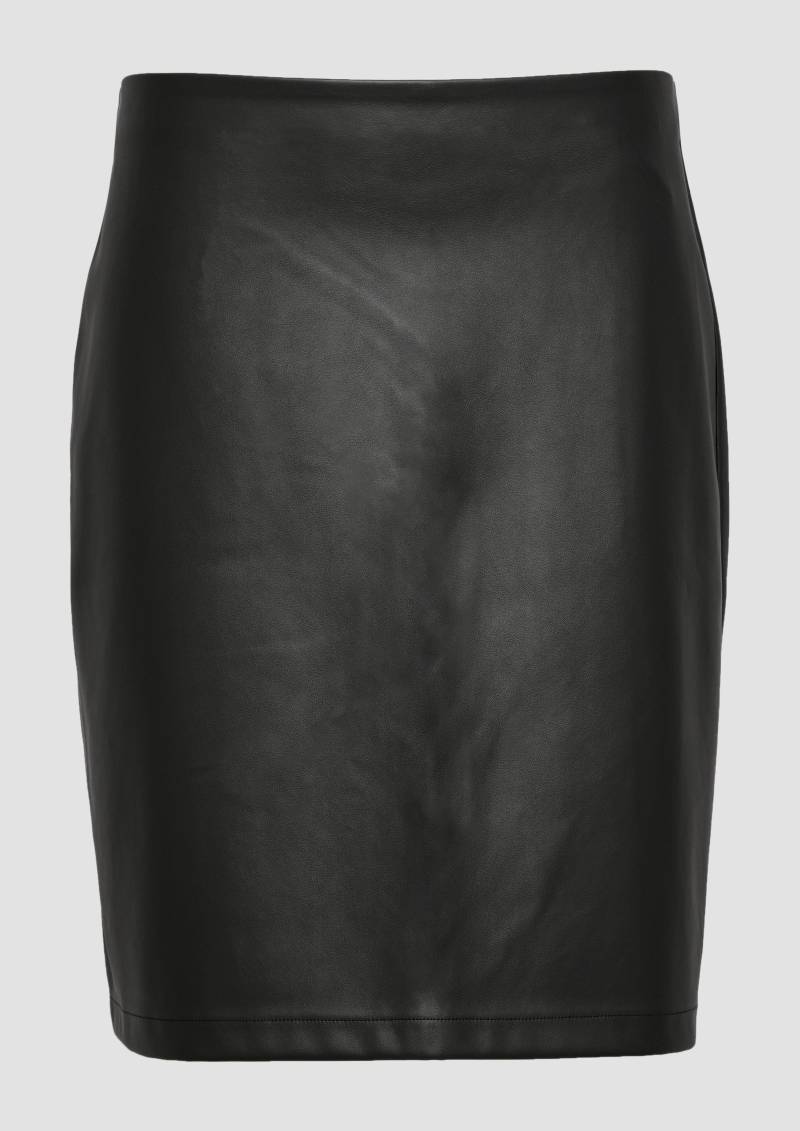 s.Oliver - Rock aus Kunstleder, Damen, schwarz von s.Oliver