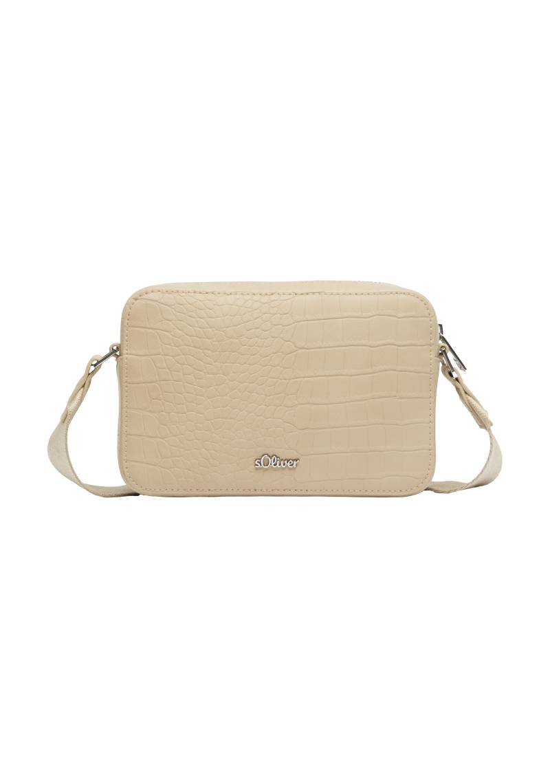 s.Oliver - Kunstleder-Tasche in Reptilleder-Optik, Damen, braun von s.Oliver