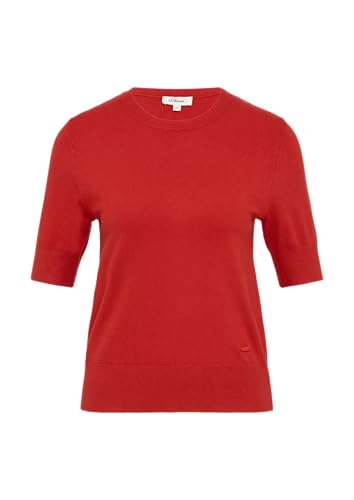 Kurzärmeliger Strickpullover aus Viskosemix rot 38 von s.Oliver