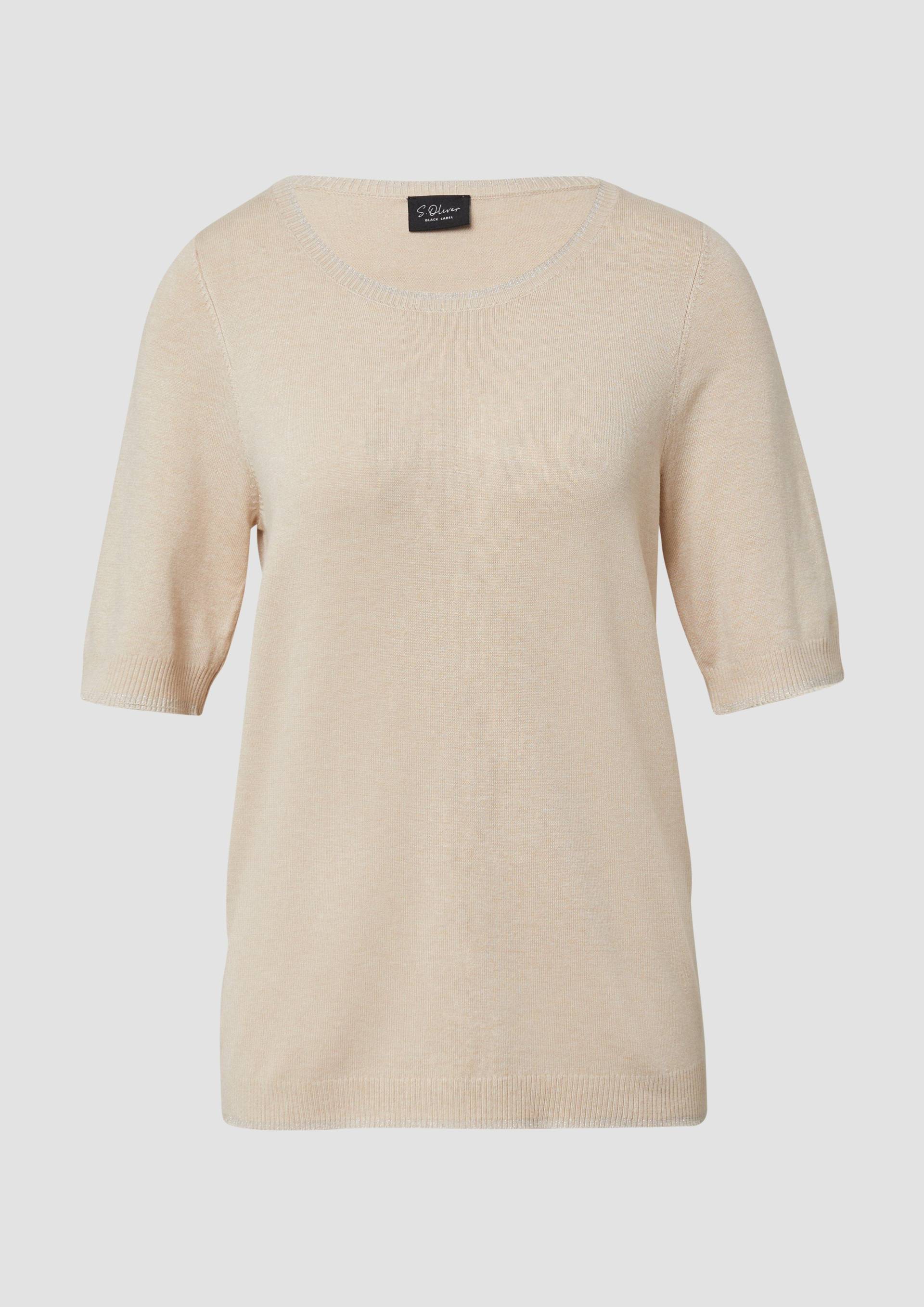s.Oliver - Kurzärmeliger Strickpullover im Slim Fit, Damen, Beige s.Oliver - Kurzärmeliger Strickpullover im Slim Fit, Damen, Beige von s.Oliver