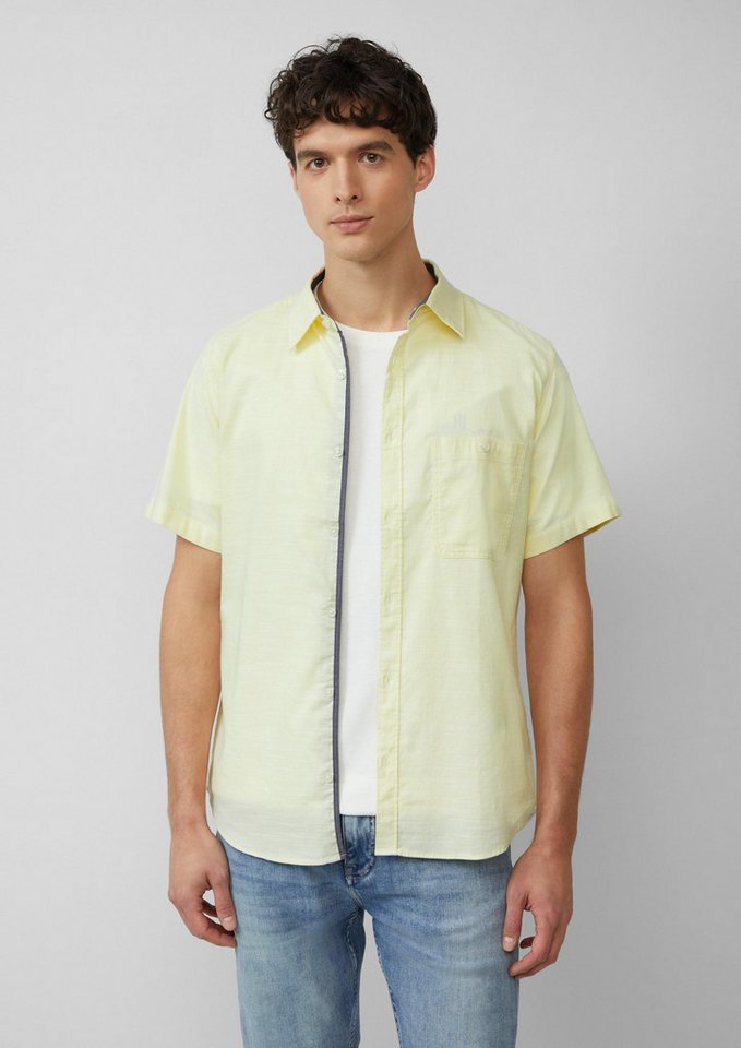 s.Oliver Kurzarmhemd Hemd Slim Fit: Kurzarm-Hemd aus Baumwollstretch mit Flammgarnstruktur von s.Oliver