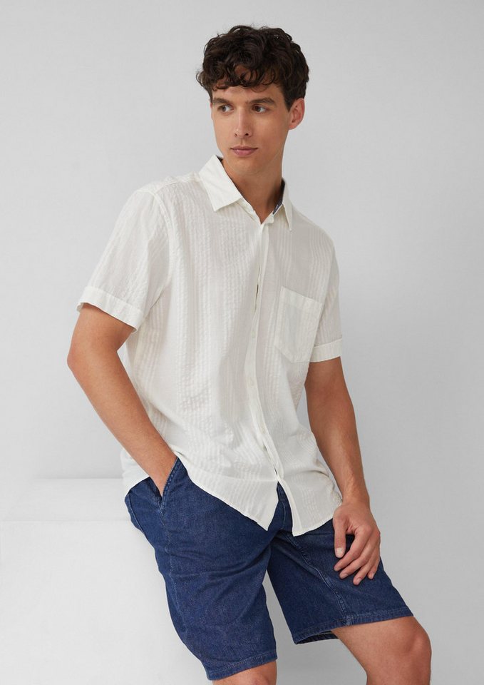 s.Oliver Kurzarmhemd Hemd Regular Fit: Strukturiertes Kurzarmhemd mit Kentkragen von s.Oliver