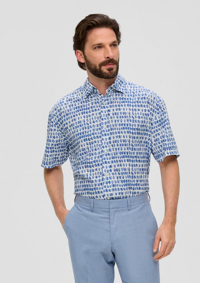 s.Oliver Kurzarmhemd Hemd Kurzarmhemd aus Baumwoll-Viskosemix von s.Oliver