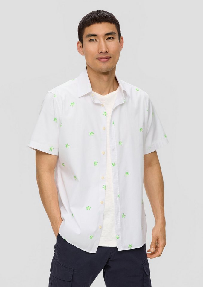 s.Oliver Kurzarmhemd Hemd Kurzarmhemd im Slim Fit mit All-over-Print von s.Oliver