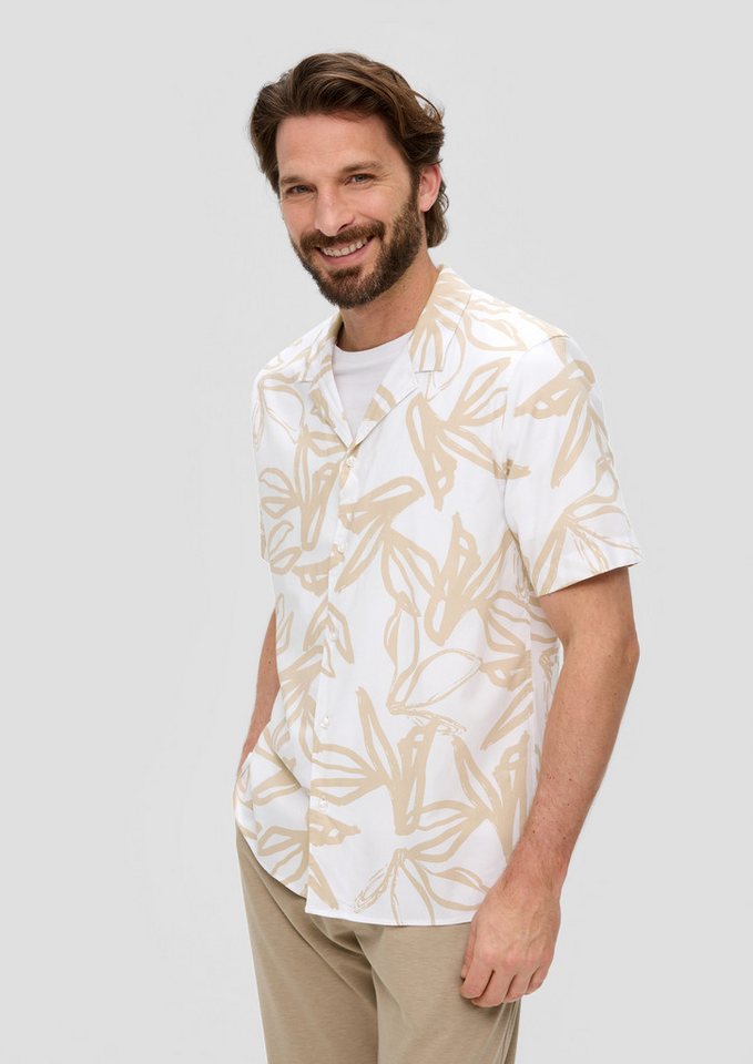 s.Oliver Kurzarmhemd Hemd Kurzarmhemd mit All-over-Print von s.Oliver