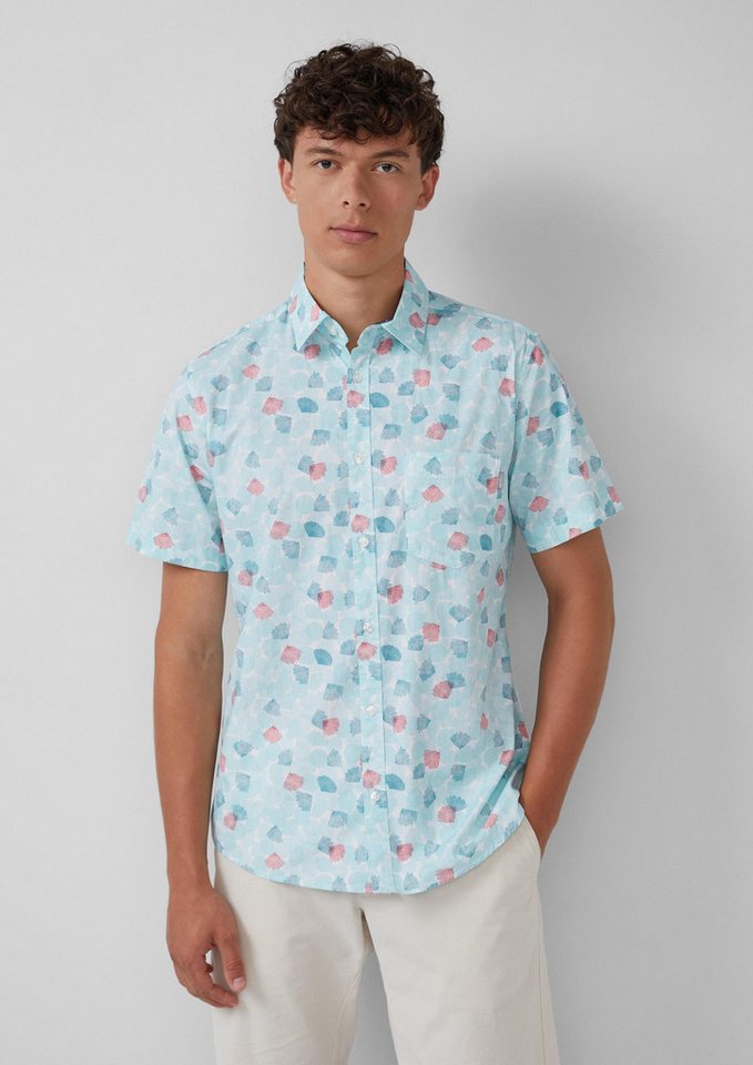 s.Oliver Kurzarmhemd Hemd Slim: Kurzarmhemd mit Kentkragen von s.Oliver