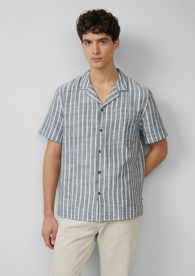 s.Oliver Kurzarmhemd Resort Fit: Baumwollshirt mit Strukturstreifen von s.Oliver