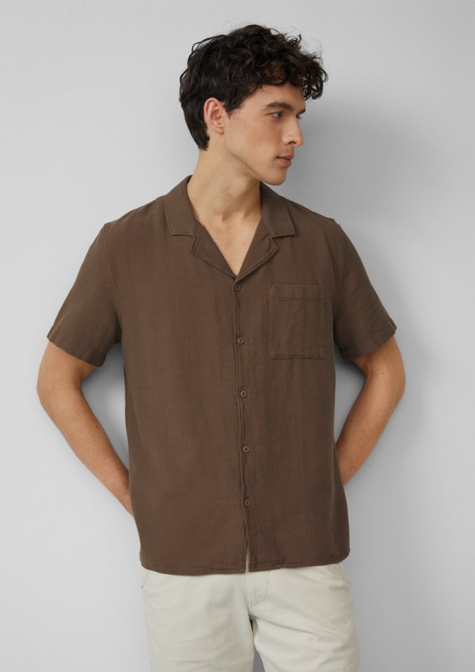 s.Oliver Kurzarmhemd Resort Fit: Baumwollshirt mit Strukturstreifen von s.Oliver