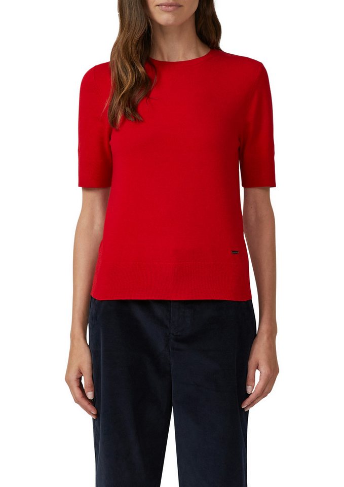 s.Oliver Kurzarmpullover mit Logo Stickerei von s.Oliver