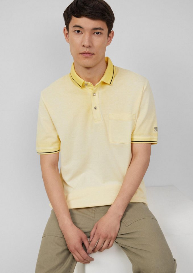 s.Oliver Kurzarmshirt Polo-Shirt Piqué-Poloshirt mit Waschung und Brusttasche von s.Oliver