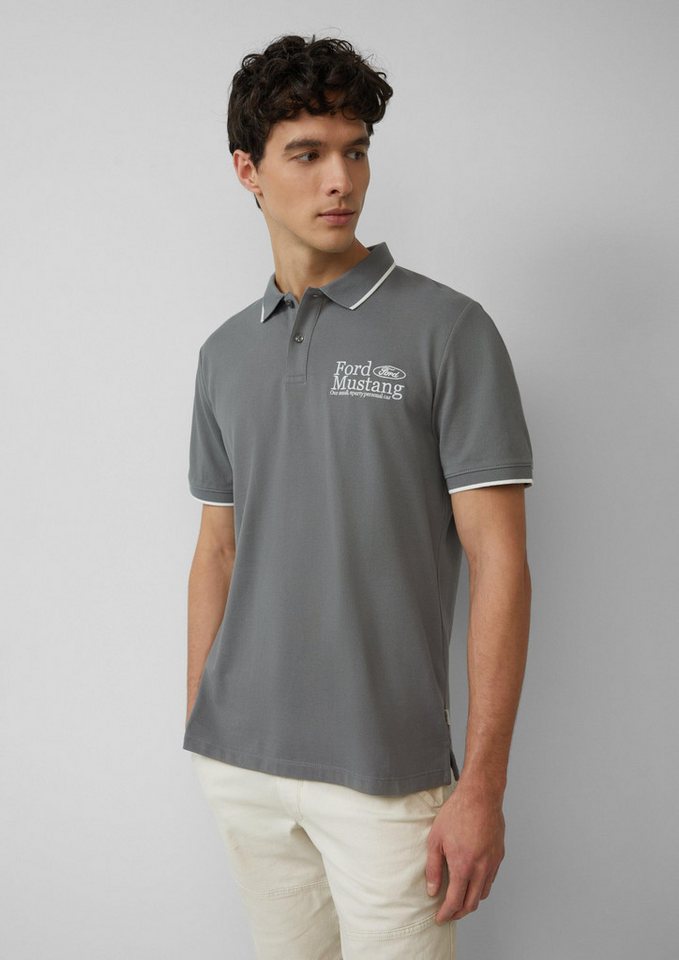 s.Oliver Kurzarmshirt Polo-Shirt Poloshirt aus Piqué mit Stickerei und Ford®-Artwork von s.Oliver