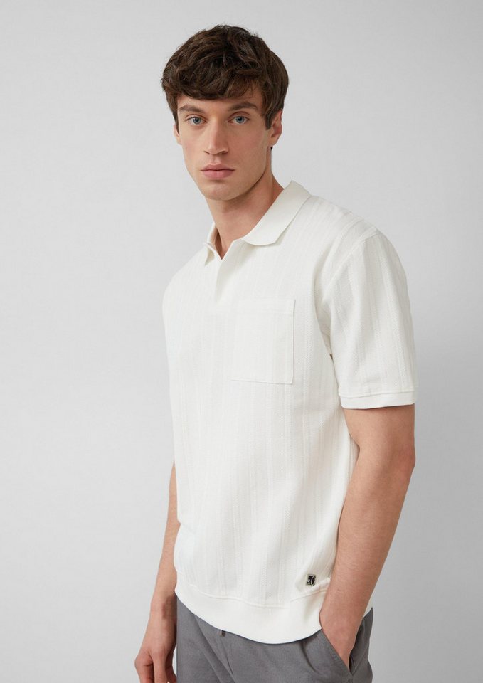 s.Oliver Kurzarmshirt Polo-Shirt Poloshirt im Relaxed Fit mit Struturstreifen von s.Oliver