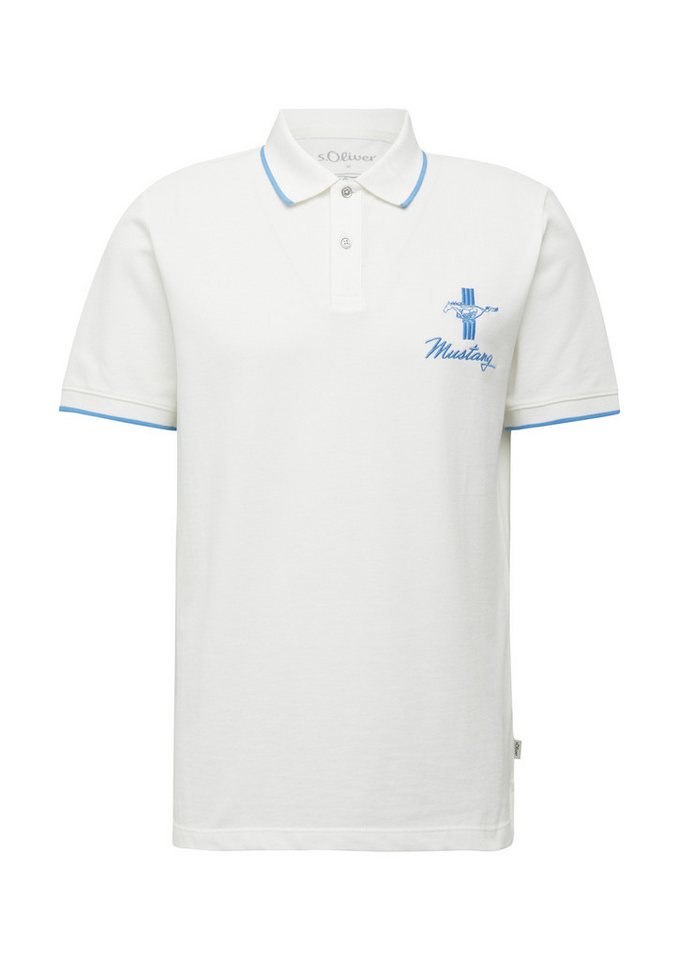 s.Oliver Kurzarmshirt Polo-Shirt Poloshirt aus Piqué mit Stickerei und Ford®-Artwork von s.Oliver