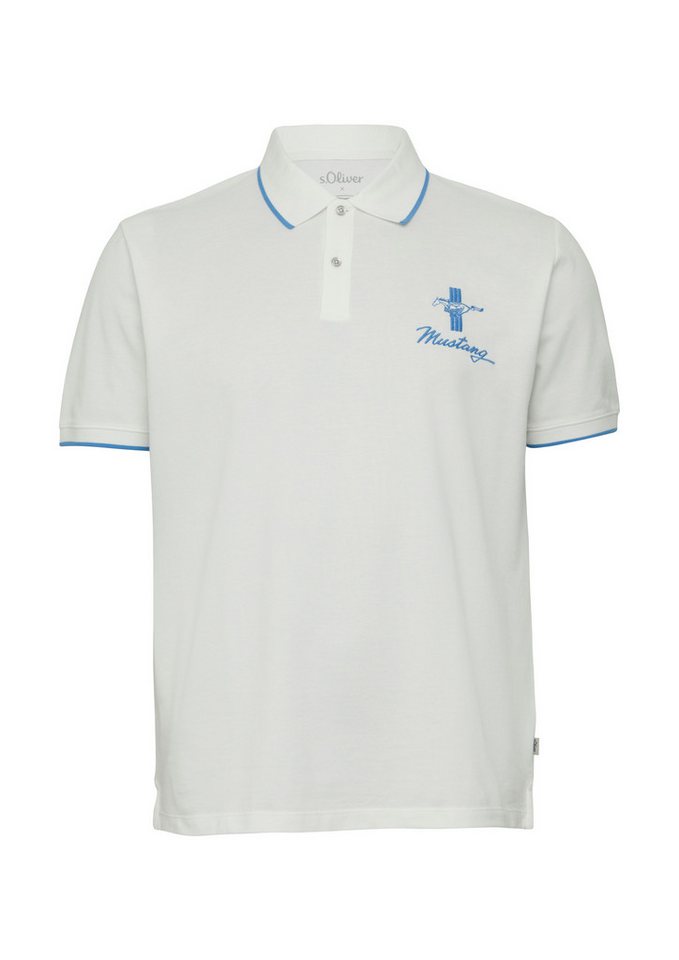 s.Oliver Kurzarmshirt Polo-Shirt Poloshirt aus Piqué mit Stickerei und Ford®-Artwork von s.Oliver