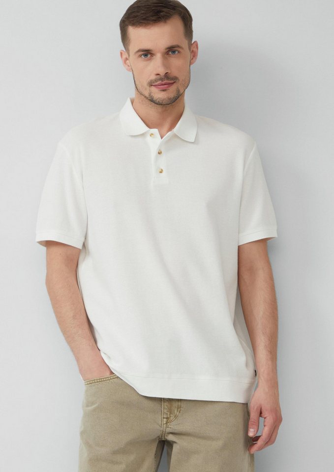 s.Oliver Kurzarmshirt Polo-Shirt Poloshirt aus Waffelpiqué von s.Oliver