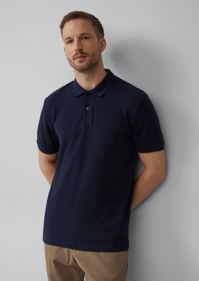 s.Oliver Kurzarmshirt Polo-Shirt Poloshirt aus strukturiertem Jersey von s.Oliver