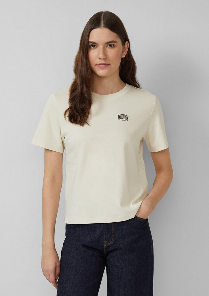 s.Oliver Kurzarmshirt T-Shirt T-Shirt aus Interlockjersey mit kleinem Patch von s.Oliver