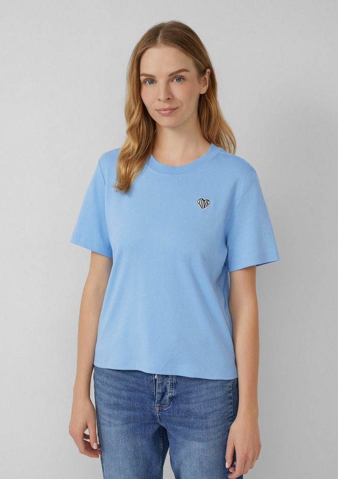 s.Oliver Kurzarmshirt T-Shirt T-Shirt aus Interlockjersey mit kleinem Patch von s.Oliver