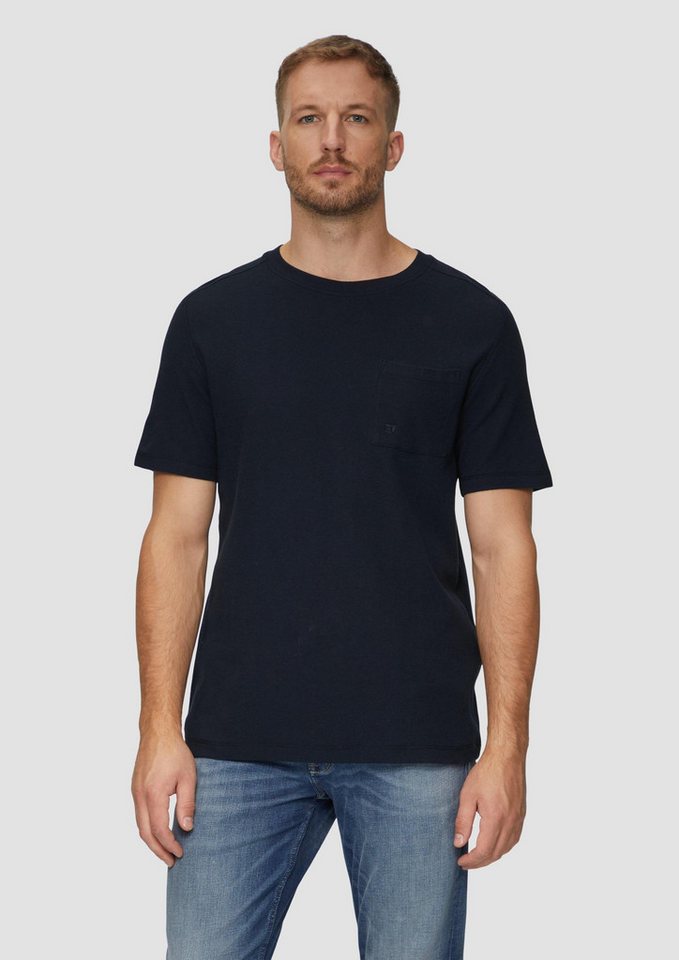 s.Oliver Kurzarmshirt T-Shirt T-Shirt mit Brusttasche aus Waffeljersey, 360° Circular Vision von s.Oliver
