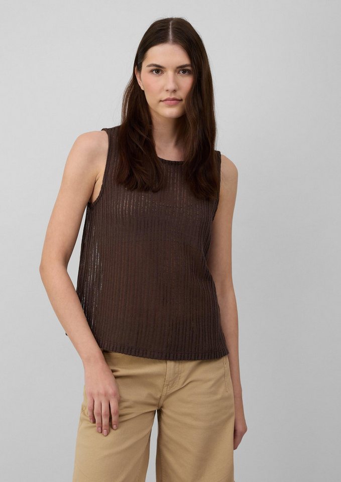 s.Oliver Kurzarmshirt T-Shirt Transparentes Jersey-Top mit Rundhalsausschnitt von s.Oliver