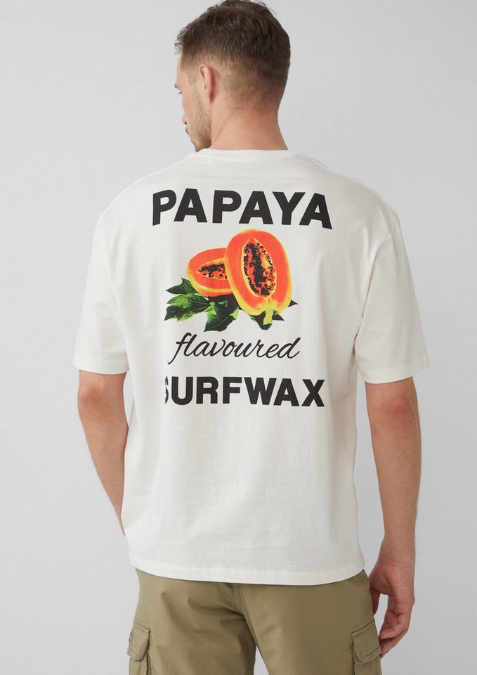 s.Oliver Kurzarmshirt T-Shirt Baumwoll-T-Shirt im Relaxed Fit mit Front- und Rückenprint von s.Oliver