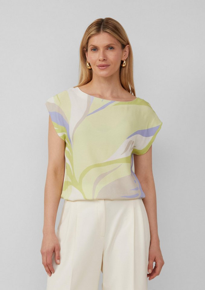 s.Oliver Kurzarmshirt T-Shirt Ärmelloses Blusenshirt mit Frontprint von s.Oliver