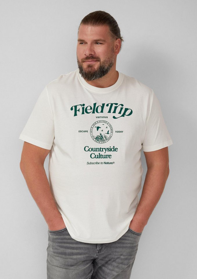 s.Oliver Kurzarmshirt T-Shirt Baumwoll-T-Shirt mit Frontprint von s.Oliver