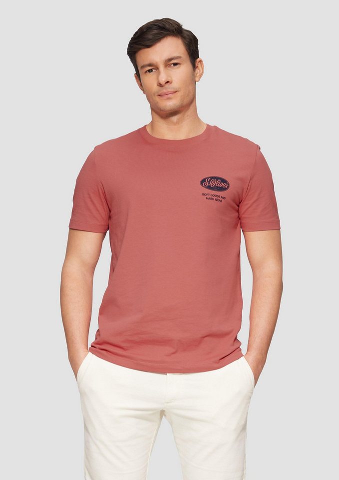 s.Oliver Kurzarmshirt T-Shirt Baumwoll-T-Shirt mit Frontprint von s.Oliver