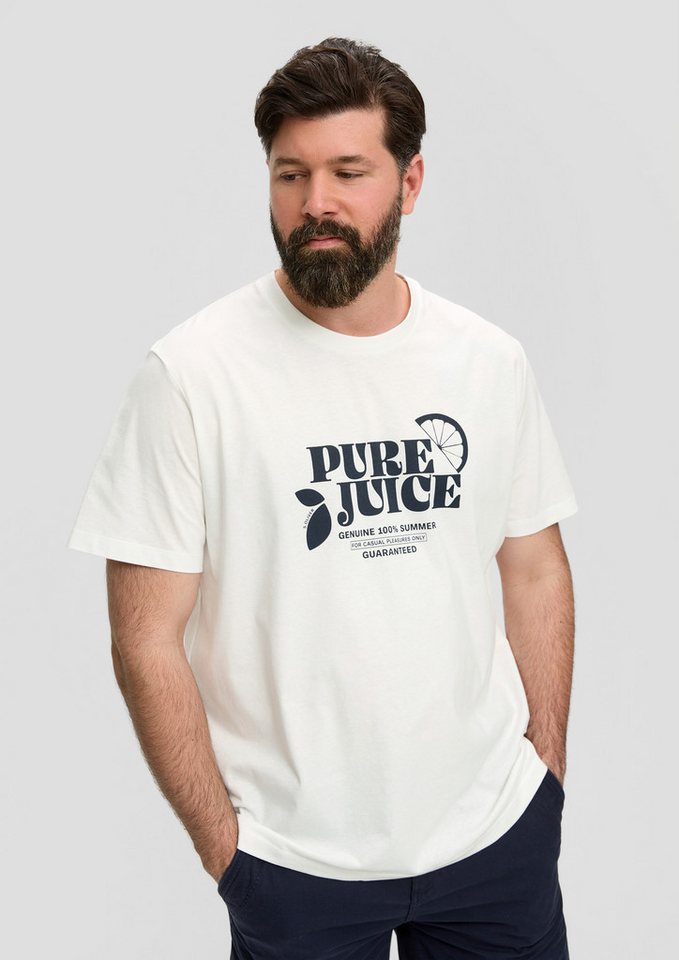 s.Oliver Kurzarmshirt T-Shirt Baumwoll-T-Shirt mit Frontprint von s.Oliver