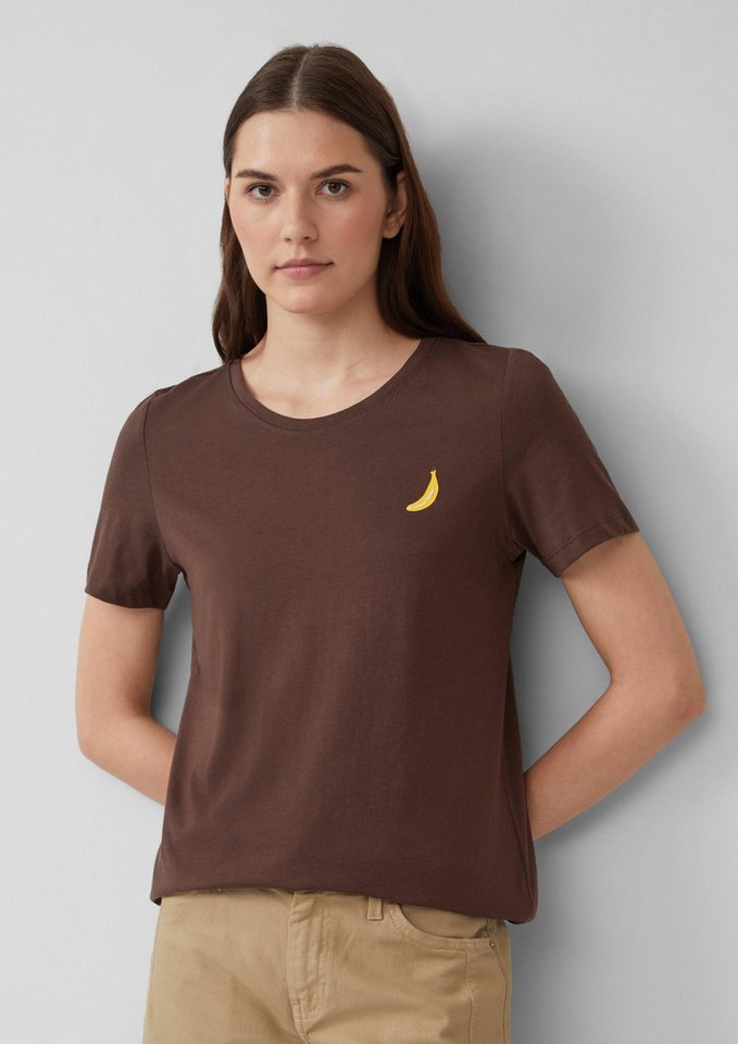 s.Oliver Kurzarmshirt T-Shirt Jersey-T-Shirt mit Stickerei von s.Oliver