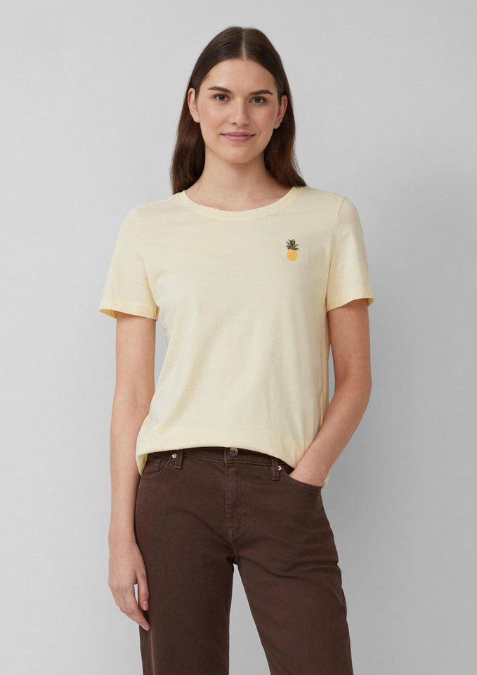 s.Oliver Kurzarmshirt T-Shirt Jersey-T-Shirt mit Stickerei von s.Oliver