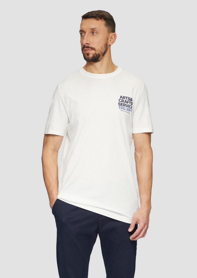 s.Oliver Kurzarmshirt T-Shirt Jerseyshirt mit Crew Neck und Frontprint von s.Oliver