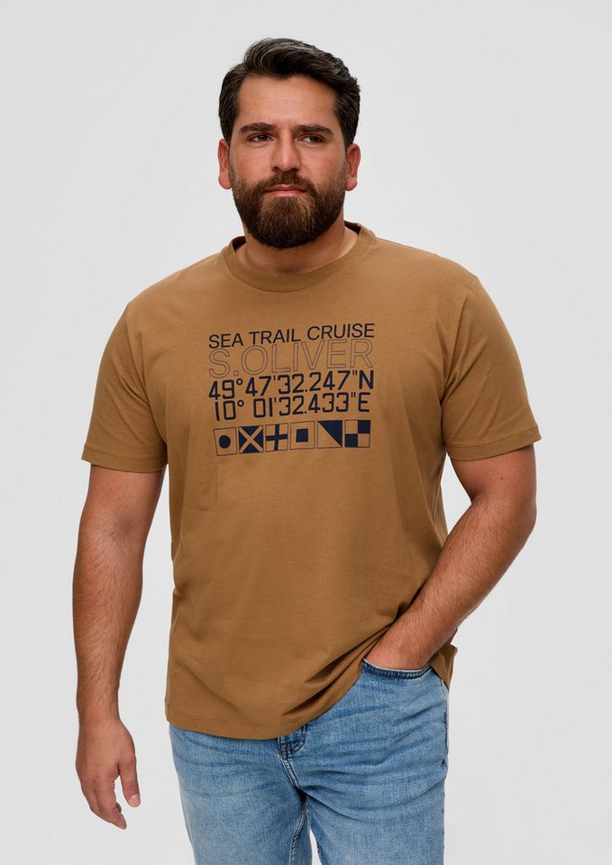 s.Oliver Kurzarmshirt T-Shirt Printshirt aus Baumwolle von s.Oliver
