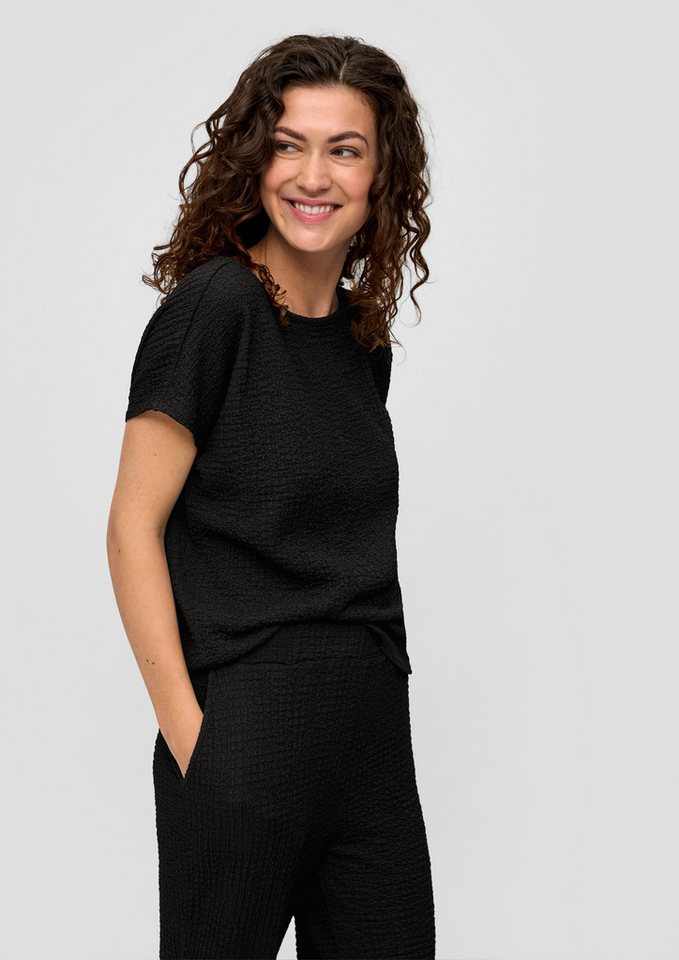 s.Oliver Kurzarmshirt T-Shirt Relaxed-Fit-Shirt in Struktur-Optik von s.Oliver