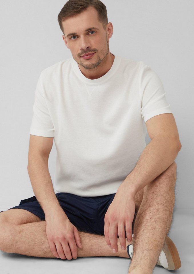 s.Oliver Kurzarmshirt T-Shirt Strukturiertes T-Shirt mit Crew Neck von s.Oliver