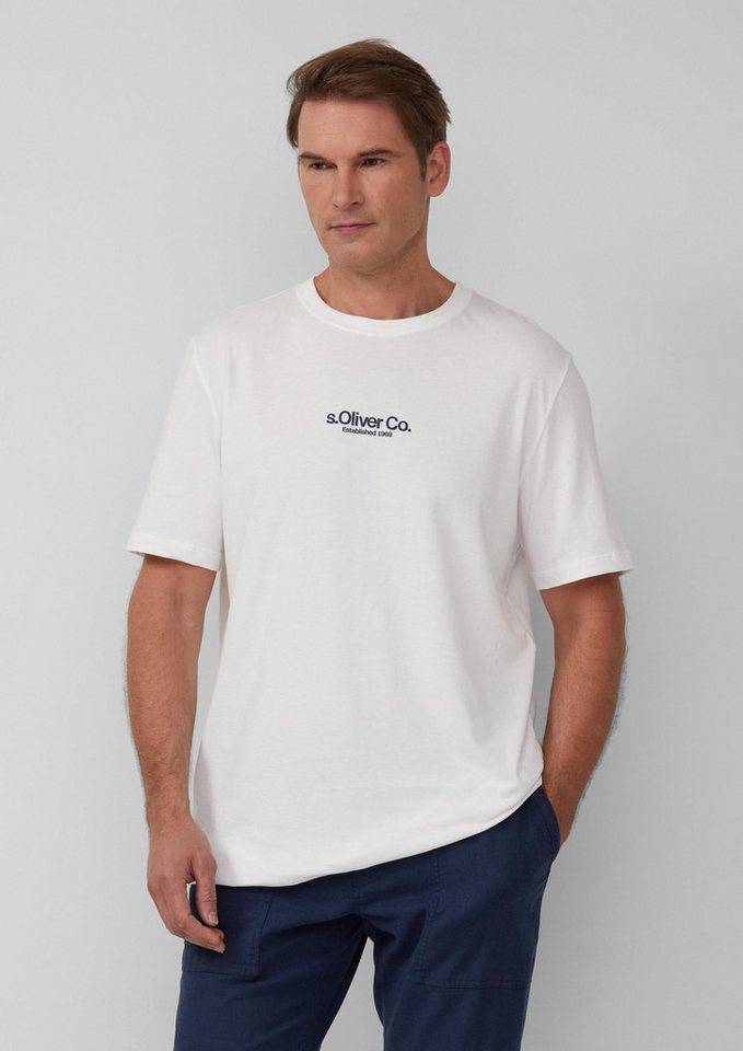 s.Oliver Kurzarmshirt T-Shirt T-Shirt aus Baumwolle mit Logo-Print von s.Oliver