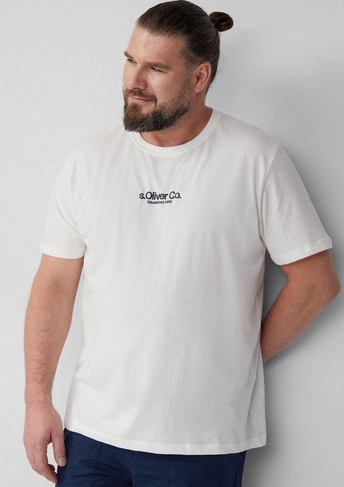s.Oliver Kurzarmshirt T-Shirt T-Shirt aus Baumwolle mit Logo-Print von s.Oliver