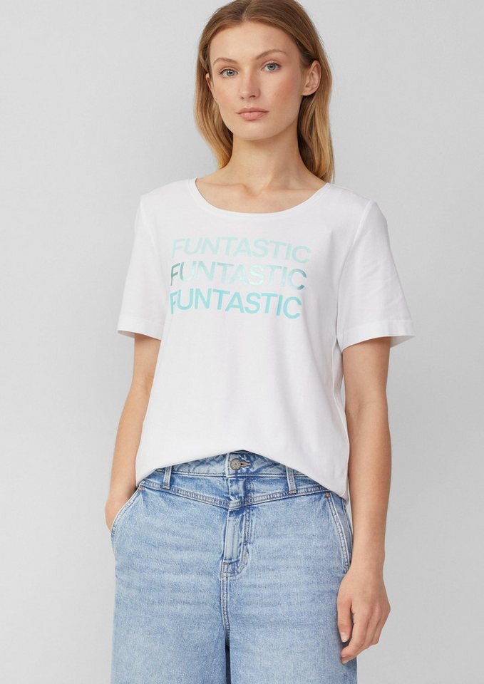 s.Oliver Kurzarmshirt T-Shirt T-Shirt aus Baumwollstretch mit Print von s.Oliver