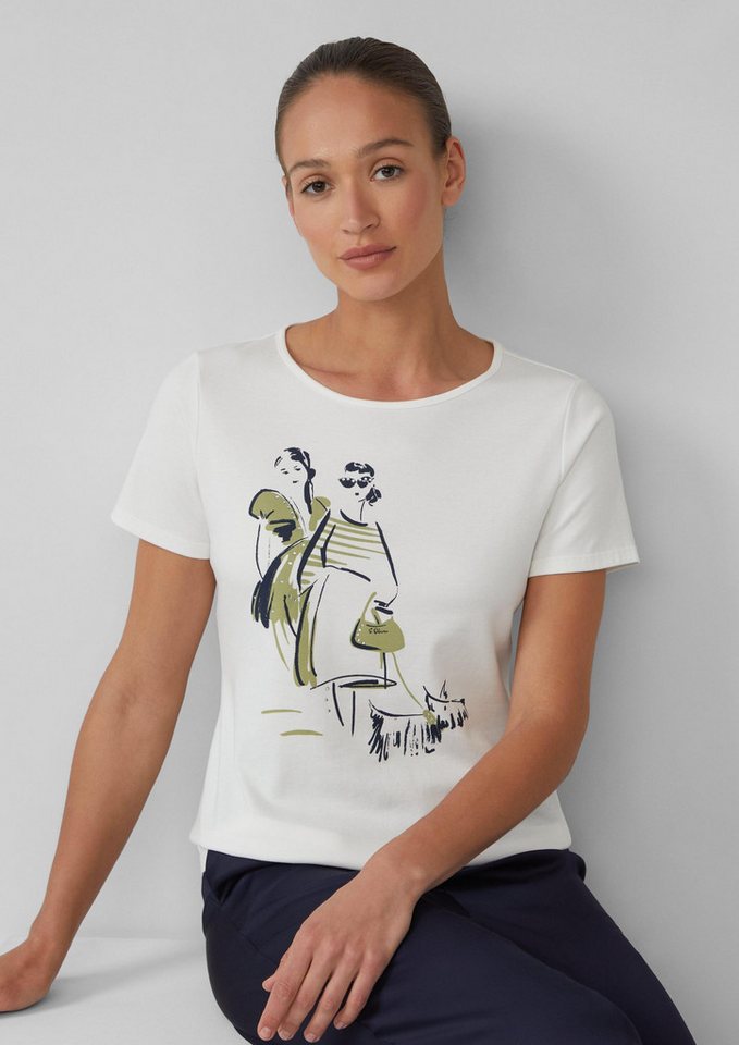 s.Oliver Kurzarmshirt T-Shirt T-Shirt aus Interlockjersey mit Artwork von s.Oliver