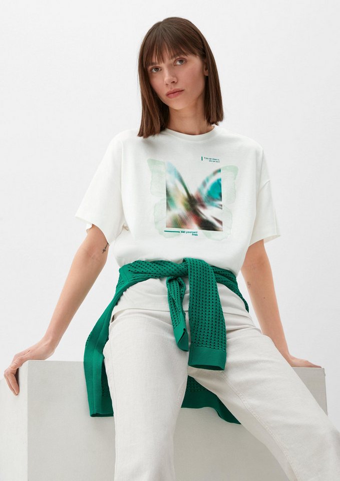 s.Oliver Kurzarmshirt T-Shirt T-Shirt im Loose Fit mit Frontprint von s.Oliver