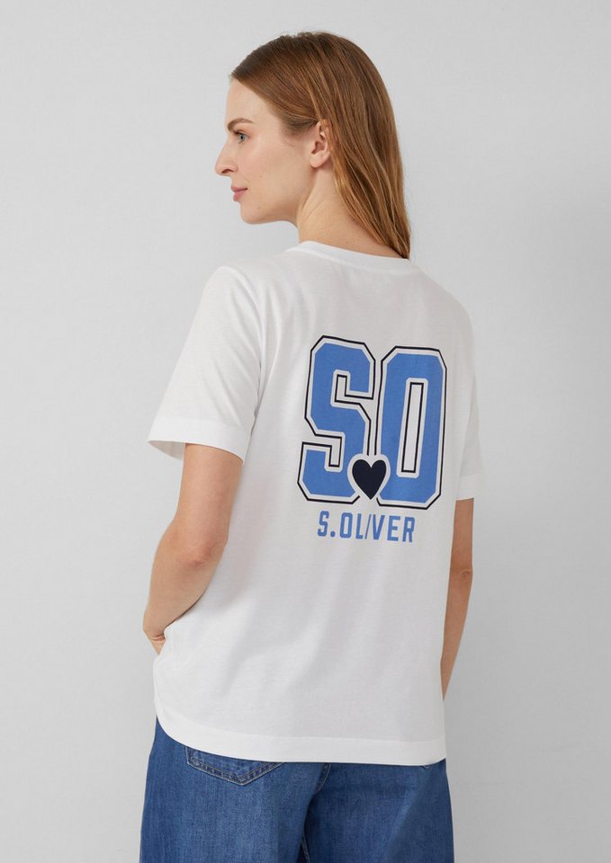 s.Oliver Kurzarmshirt T-Shirt T-Shirt im Relaxed Fit mit Front- und Rückenprint von s.Oliver