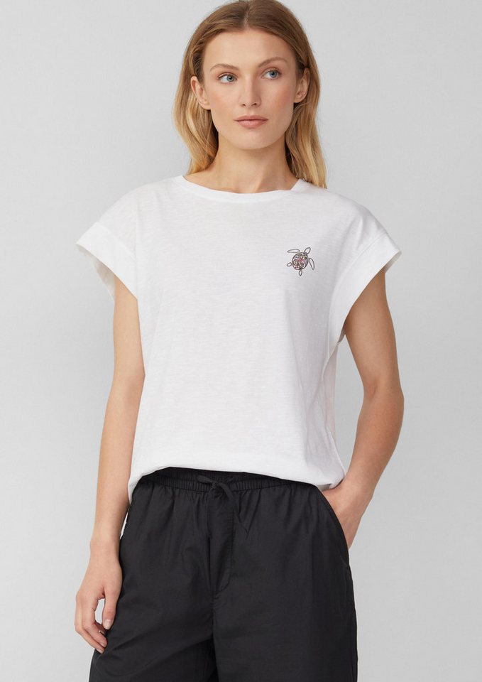 s.Oliver Kurzarmshirt T-Shirt T-Shirt im Relaxed Fit mit kleinem Artwork von s.Oliver