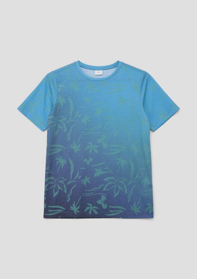 s.Oliver Kurzarmshirt T-Shirt T-Shirt mit All-over-Print (1-tlg) von s.Oliver