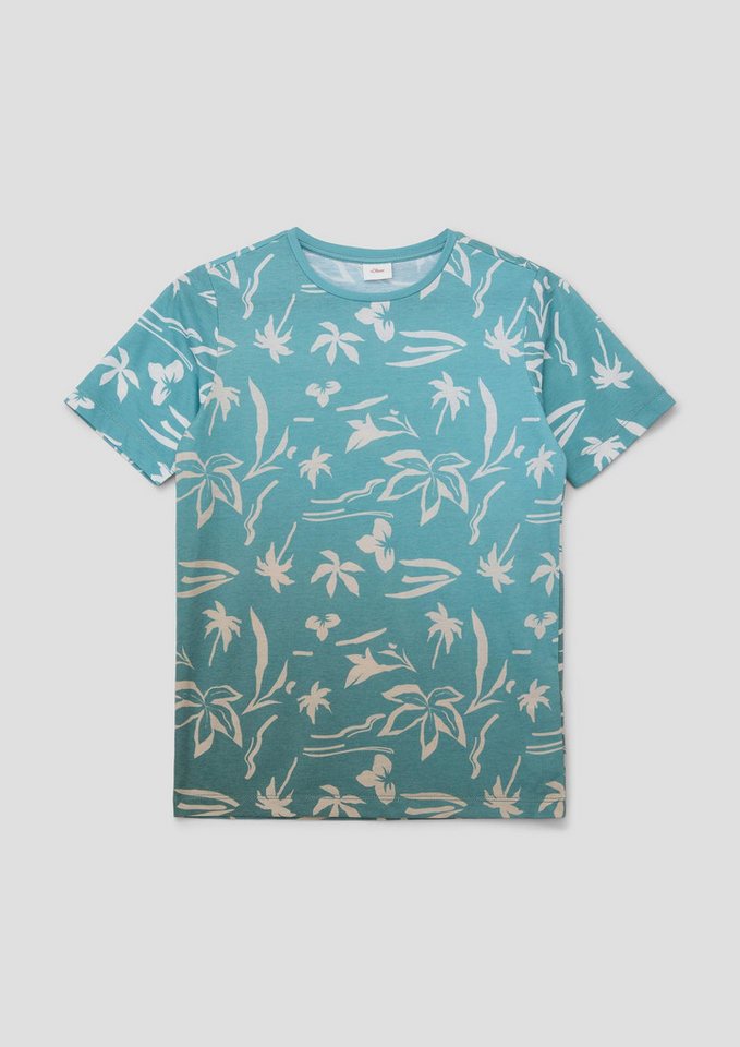 s.Oliver Kurzarmshirt T-Shirt T-Shirt mit All-over-Print (1-tlg) von s.Oliver