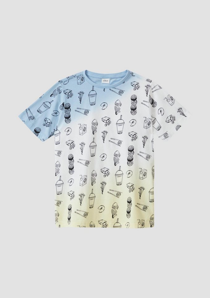 s.Oliver Kurzarmshirt T-Shirt T-Shirt mit All-over-Print von s.Oliver