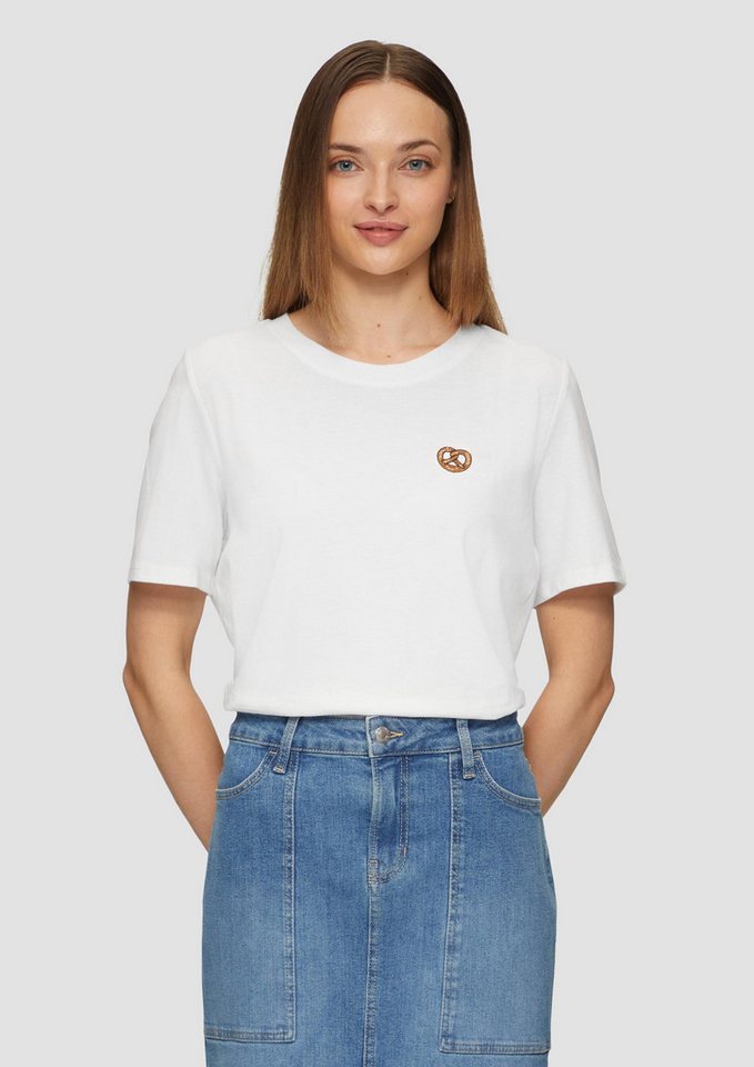 s.Oliver Kurzarmshirt T-Shirt T-Shirt mit Frontprint und Glitzer-Detail von s.Oliver