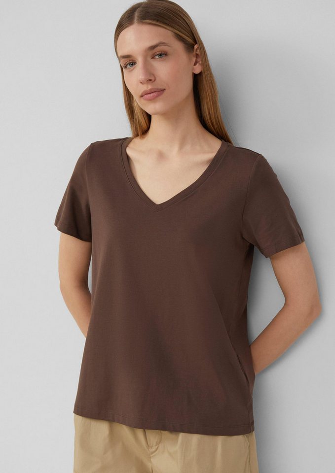 s.Oliver Kurzarmshirt T-Shirt T-Shirt mit V-Ausschnitt von s.Oliver