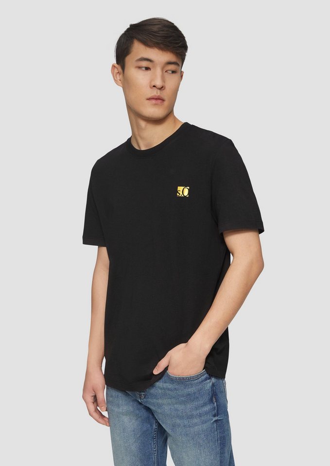 s.Oliver Kurzarmshirt T-Shirt mit Gold- oder Silber-Print Artwork von s.Oliver